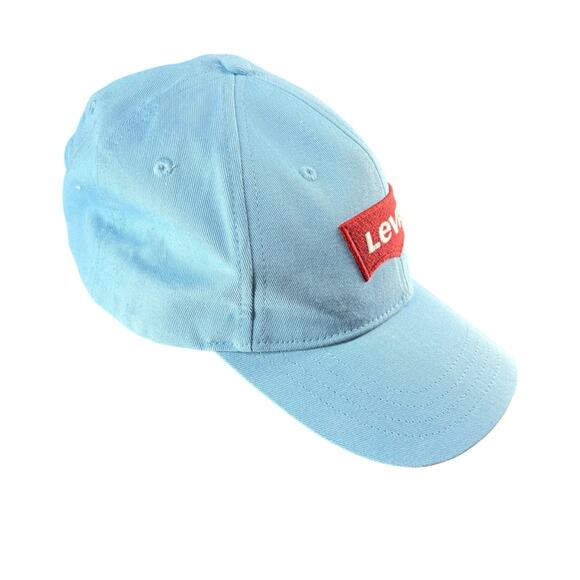 Levis Blue Adjustable Cotton Baseball Cap With Red Logo Patch - Picture 4 of 6